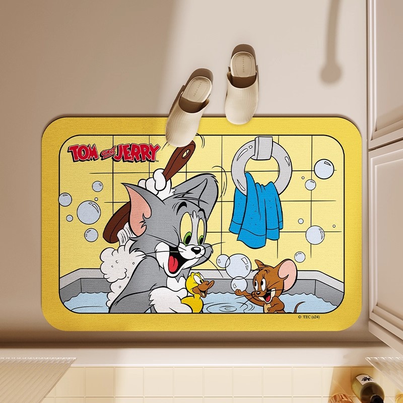 Non Slip Bath Mat - 40x60cm Tom New and Jerry Floor