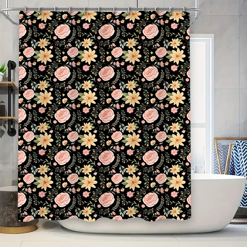 Home Bathroom Remodel Diy - Black White Patterned Shower Curtain Elegant