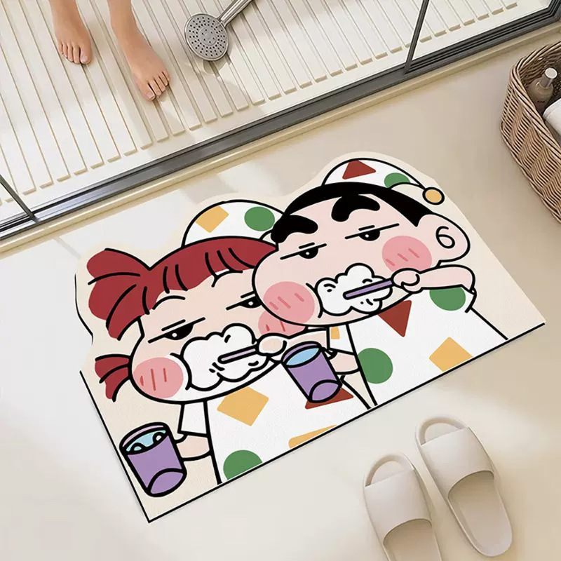 Non Slip Bath Mat - Crayon Shinchan Bath Shower Mat Absorbent