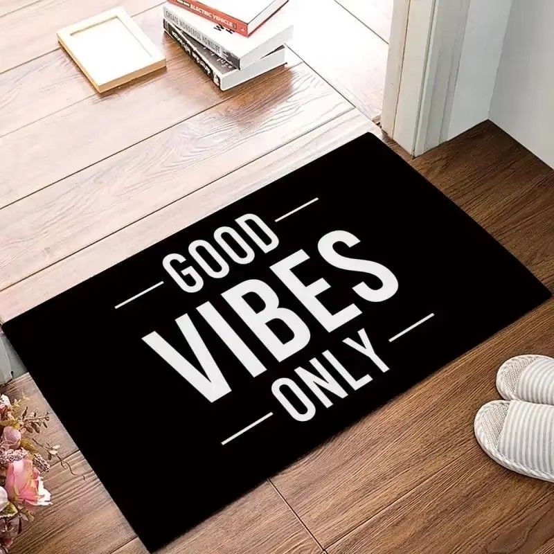 Home Goods Bathroom Decor - Positive Quote Good Vibes Only Print