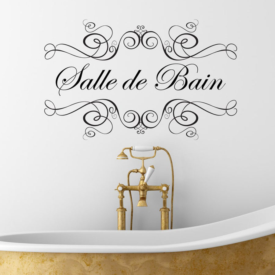 Home Bathroom Wall Tiles - Salle De Bain Wall Sticker French