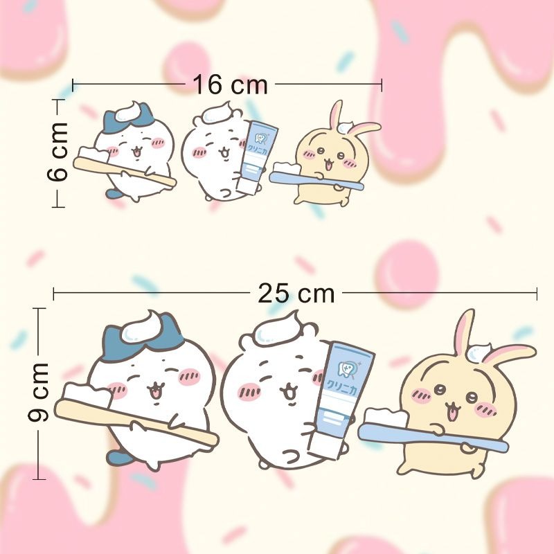 Hot Chiikawa Mirror Stickers S - Home Goods Bathroom Decor recension och pris