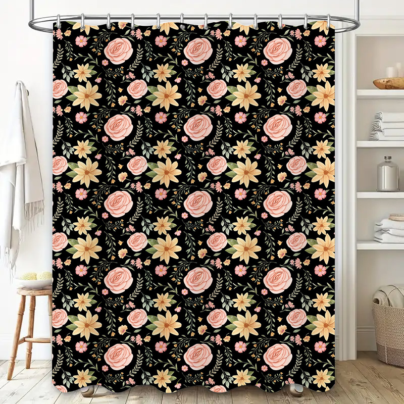 Black White Patterned Shower C - Home Bathroom Remodel Diy recension och pris