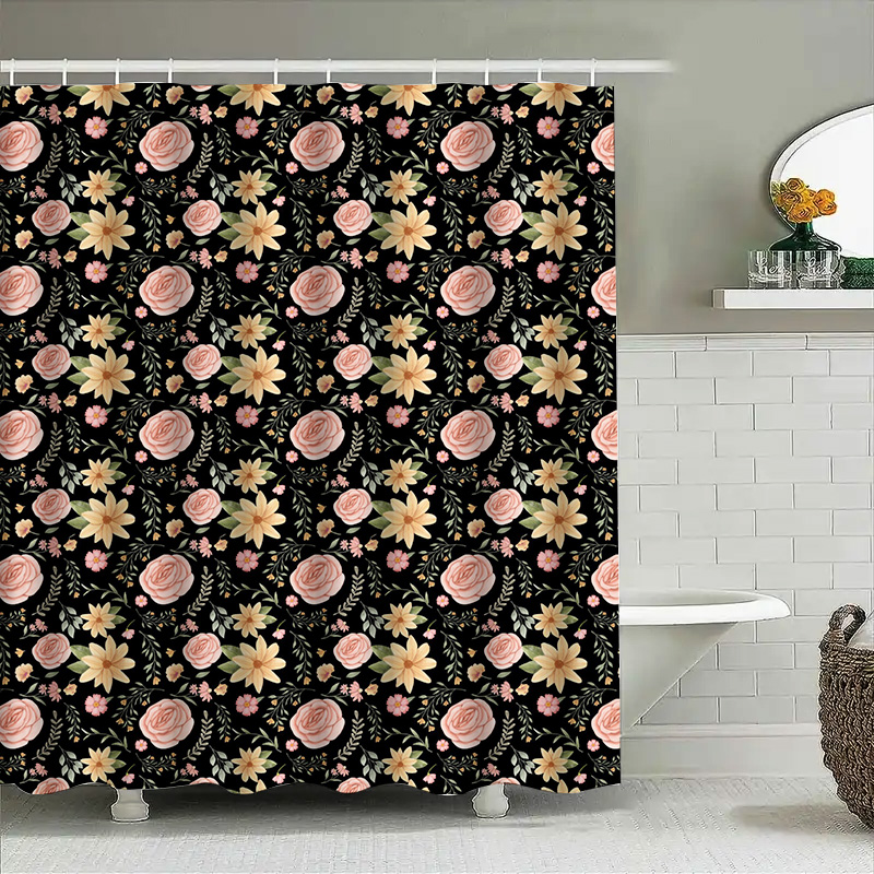 Black White Patterned Shower C - Home Bathroom Remodel Diy recension och pris