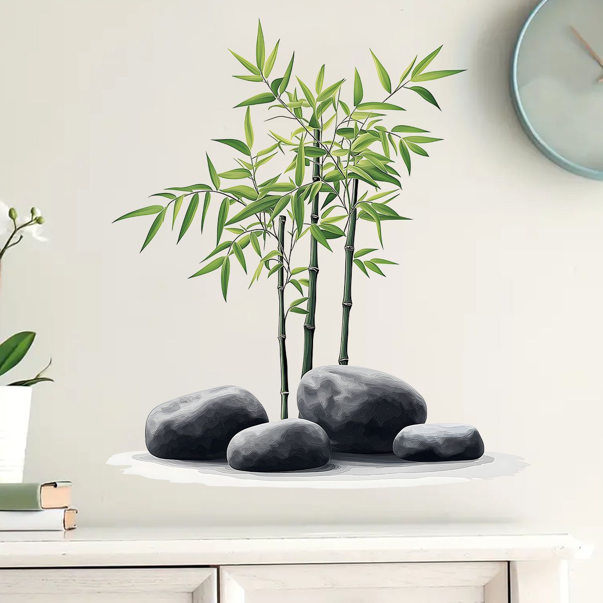 Ink Bamboo Wall Sticker Bathro - Home Bathroom Wall Tiles recension och pris