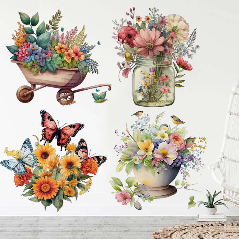 Rural Style Flower Watercolor  - Home Bathroom Wall Tiles recension och pris