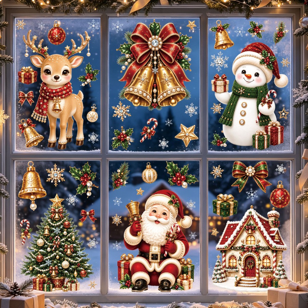 Christmas 2027 New Window Stic - Home Bathroom Wall Tiles recension och pris