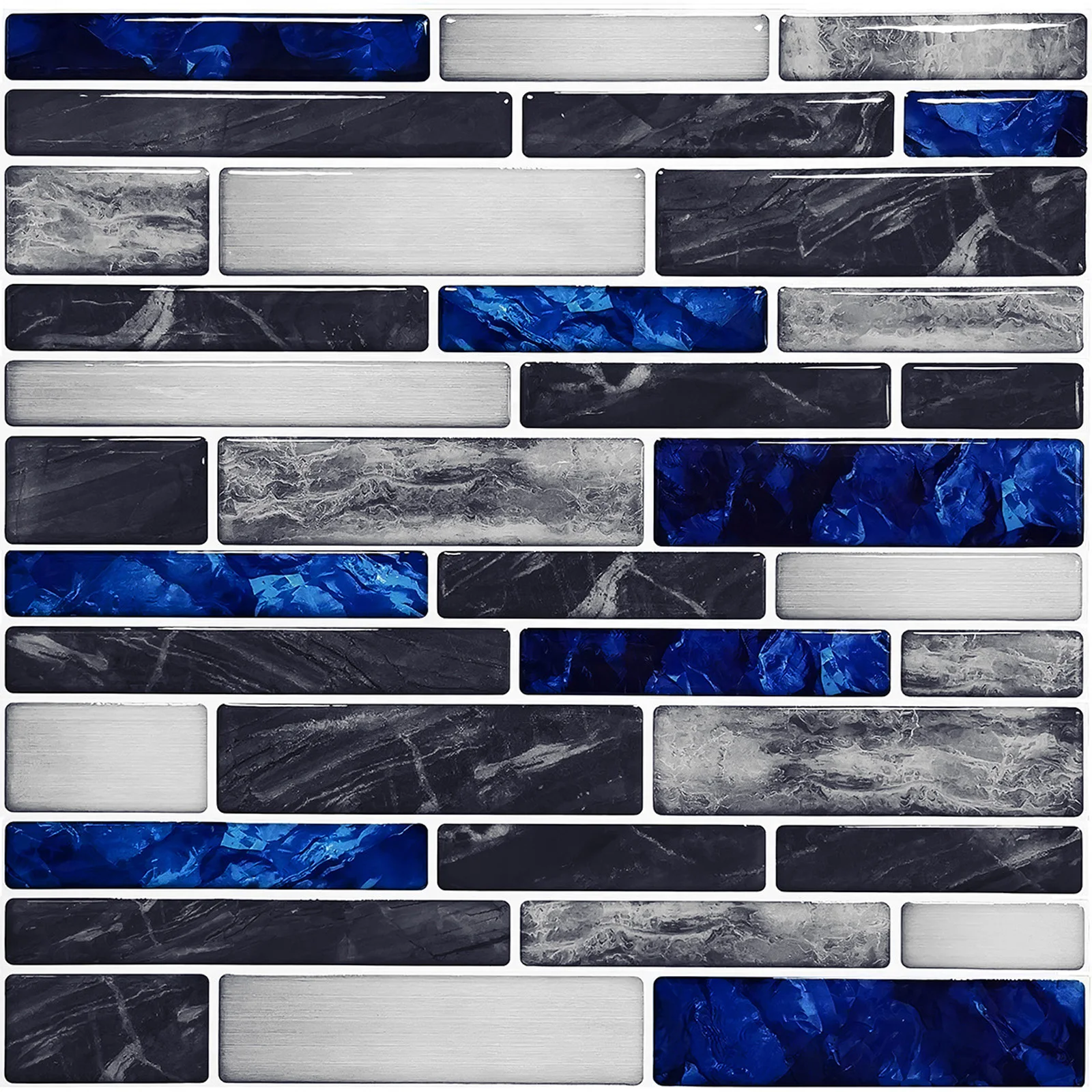 10x Self-Adhesive 3D-Mosaic Ti - Home Bathroom Wall Tiles recension och pris