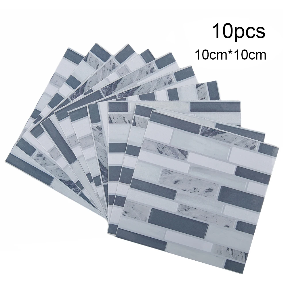 10x Self-Adhesive 3D-Mosaic Ti - Home Bathroom Wall Tiles recension och pris