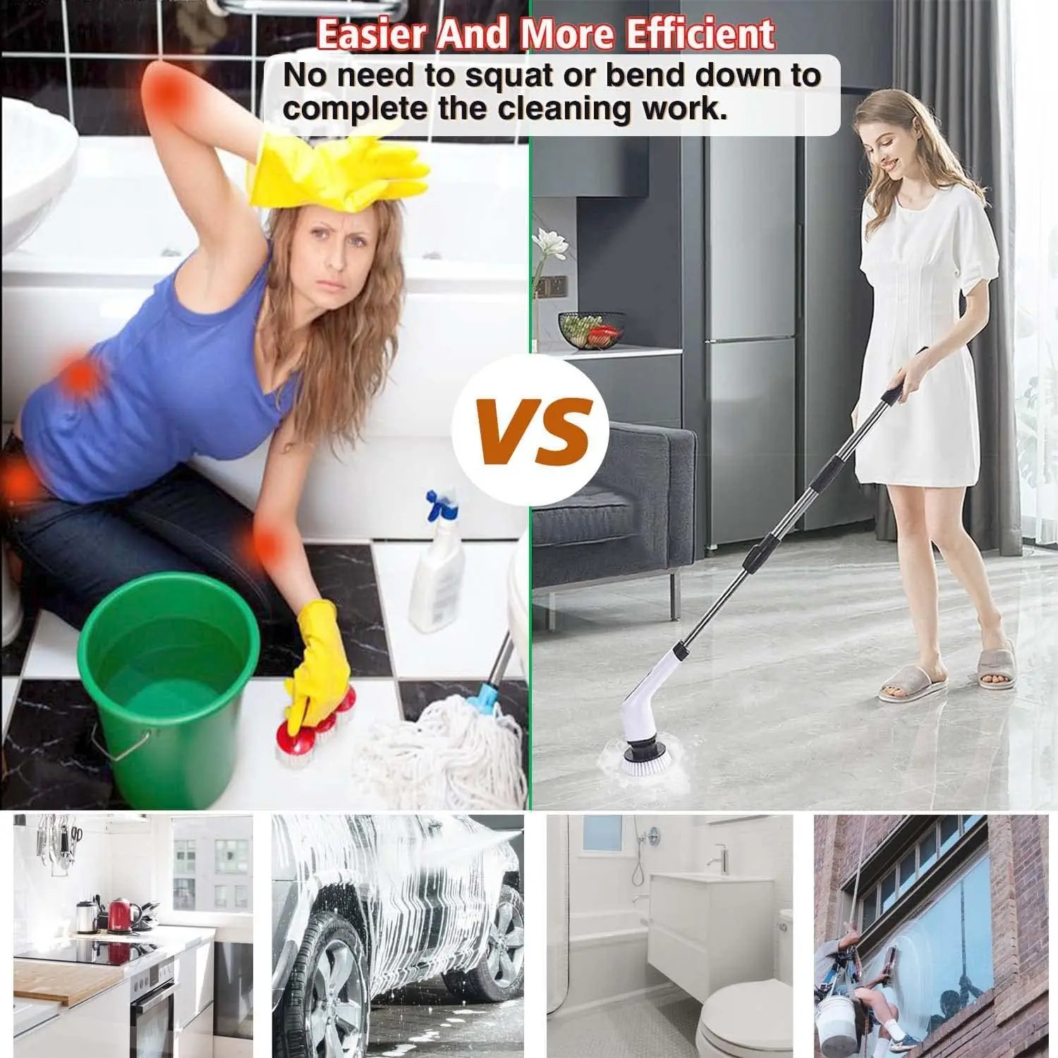 Powerful Cordless Electric Spi - Home Bathroom Cleaner recension och pris