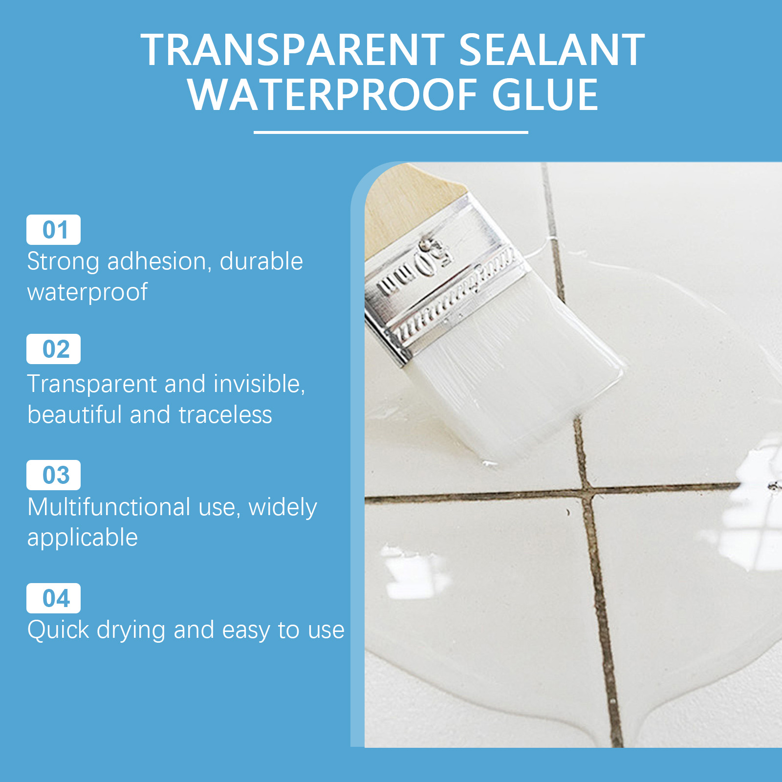 Transparent Waterproof Sealant - Home Bathroom Wall Tiles recension och pris